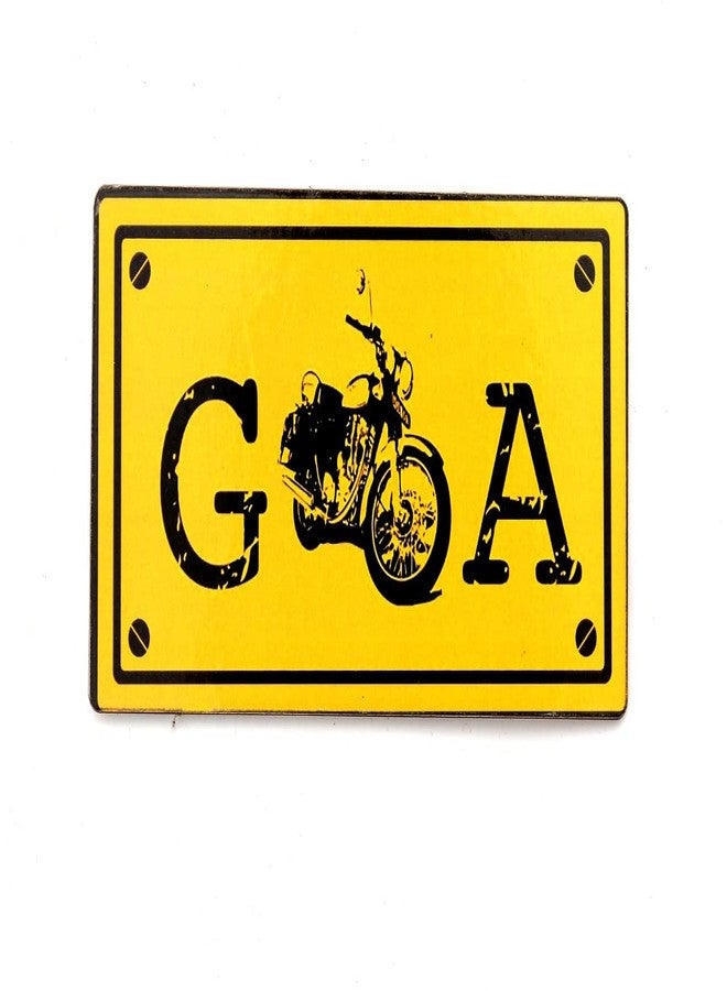 India Souvenir Wooden MDF Goa Fridge Magnet (Multicolour)